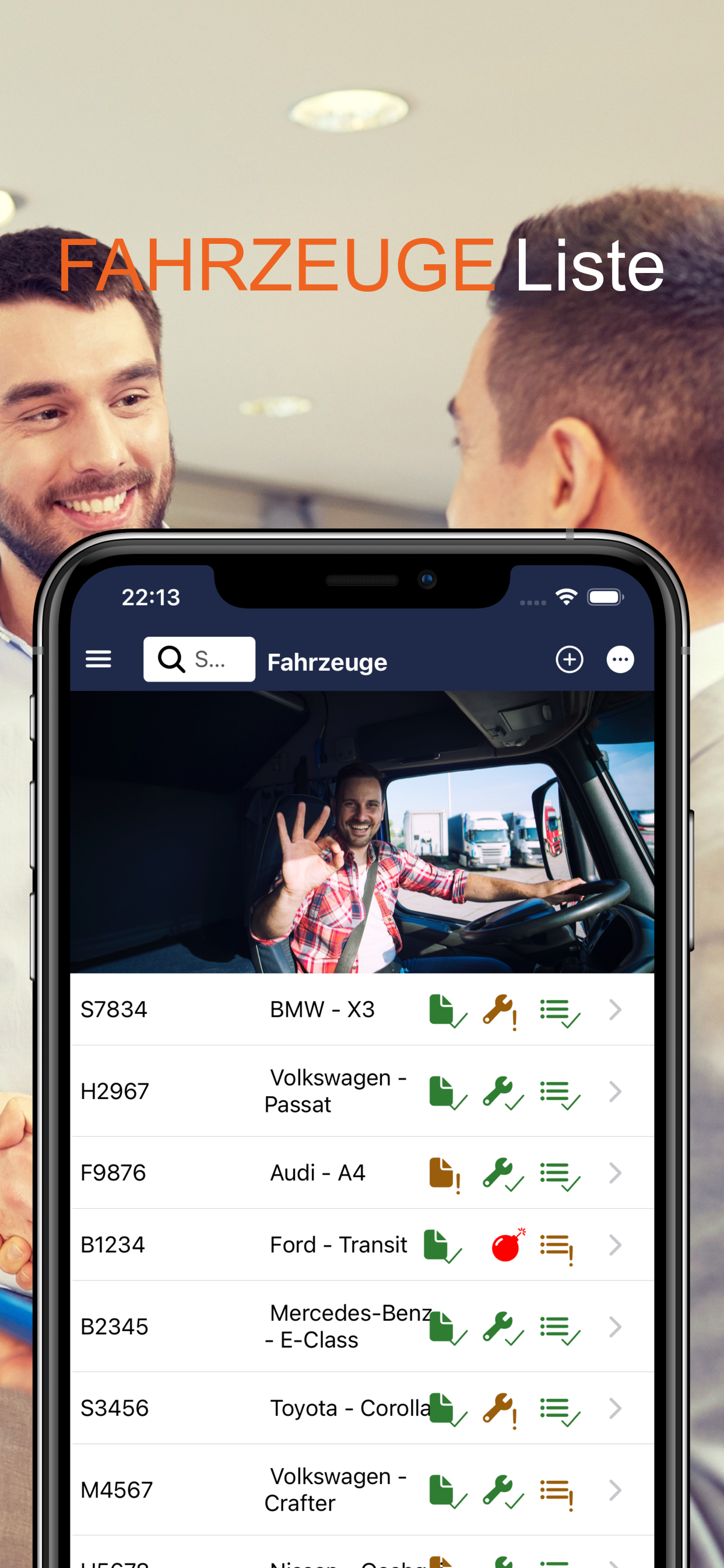 Fahrzeugliste