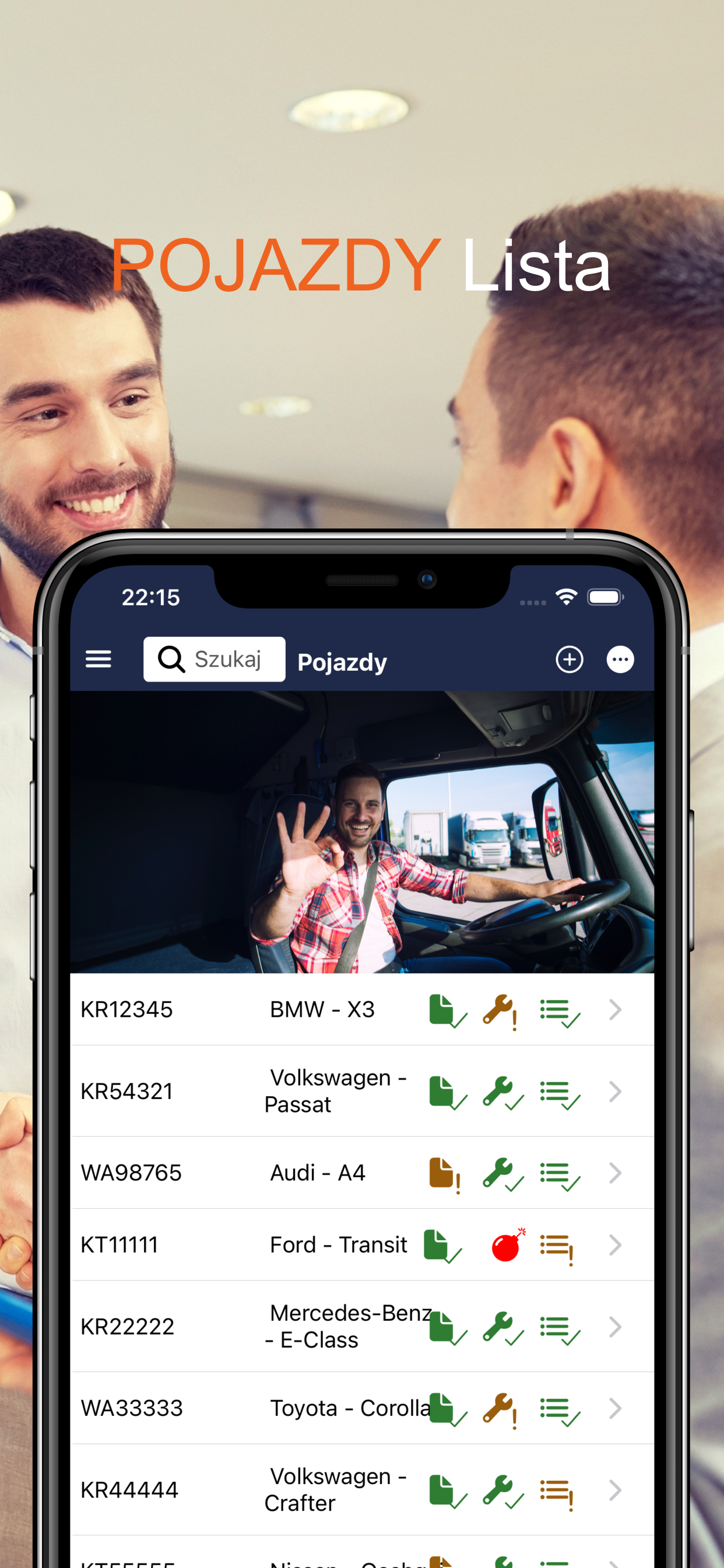 Lista pojazdów